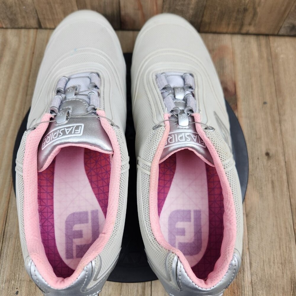 FootJoy Women's Gray and Pink Athletic Golf Shoes - Picture 5 of 9